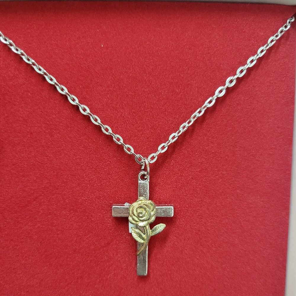Religious cross necklace